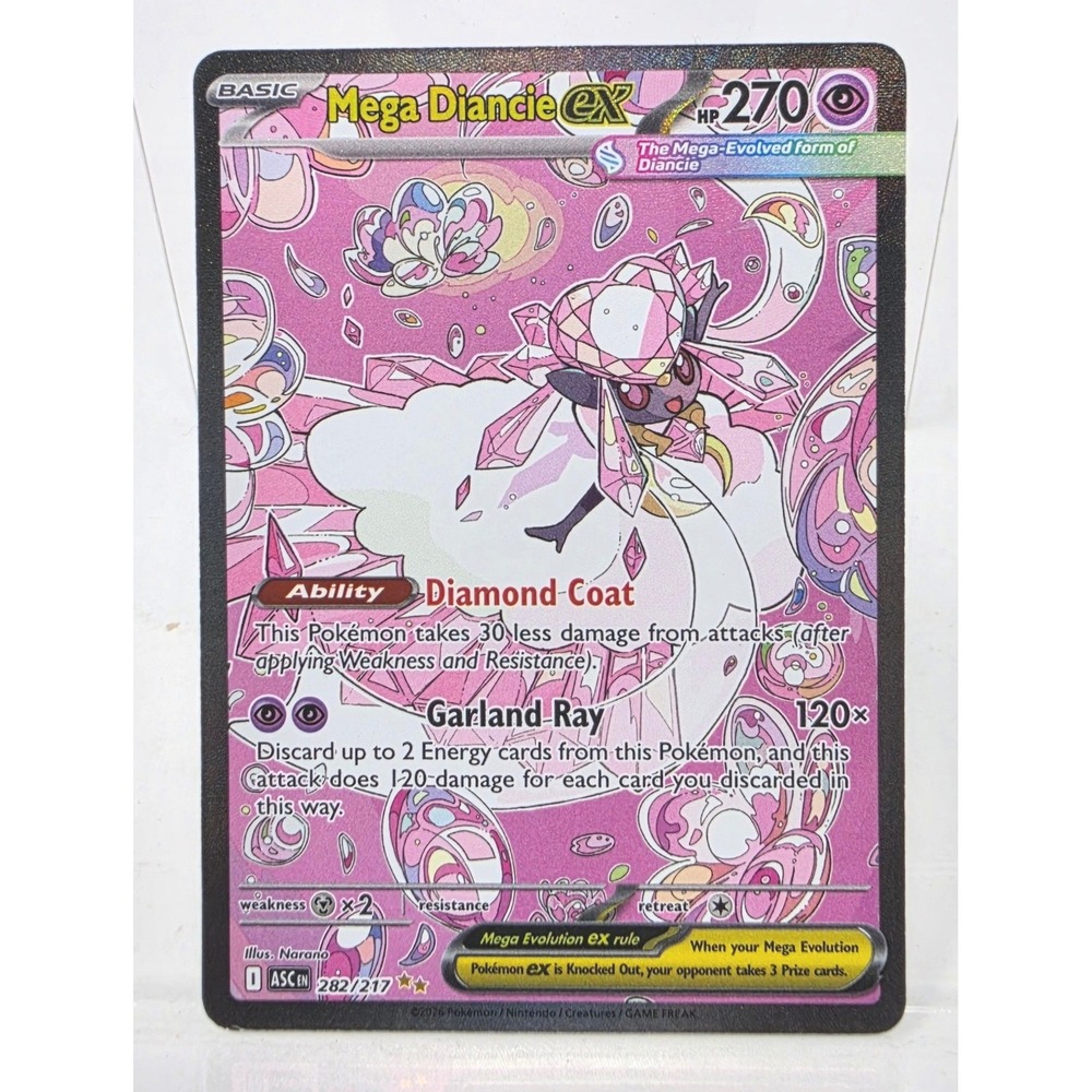 Pokemon Mega Diancie EX 282/217 Ascending Heroes Special Illustration Rare SIR